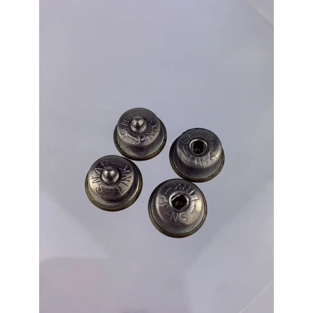 Art Deco Wavy Silver Gold Tone Cufflinks Repousse Snap Link Vintage